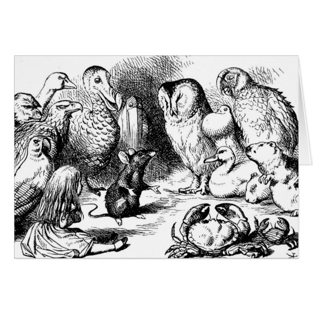 Cartão O Dormouse conta uma história (Frente Horizontal)