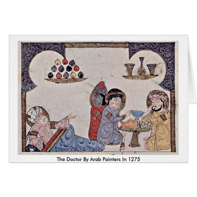 Cartão O doutor Árabe Pintor em 1275 (Frente Horizontal)