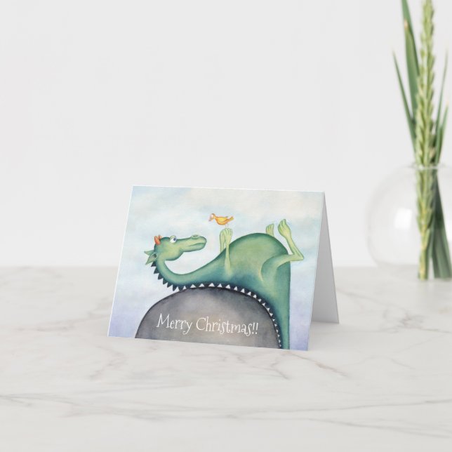 Cartão O dragão e a ave (Frente)