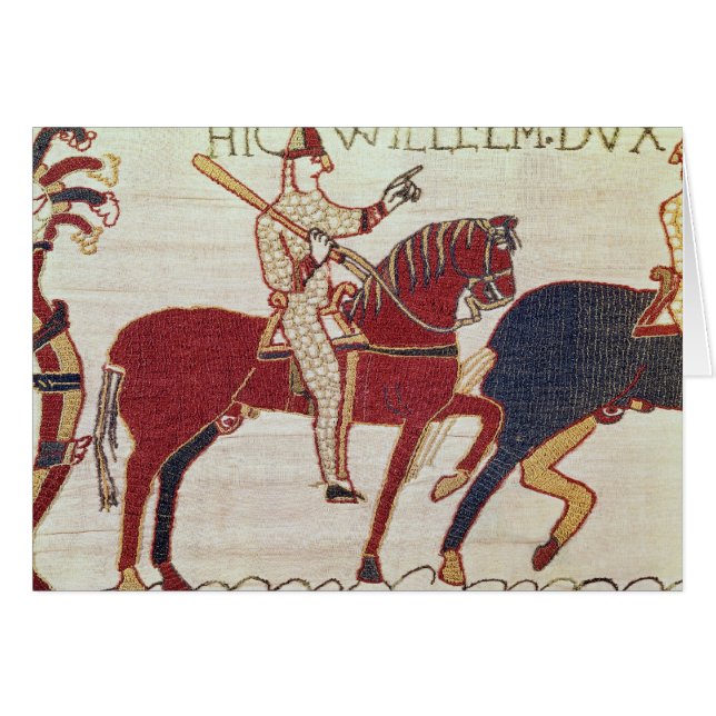 Cartão O duque William exorta suas tropas (Frente Horizontal)