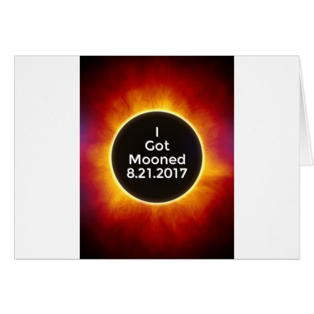Cartão O eclipse solar americano obtem o 21 de agosto de (Frente Horizontal)