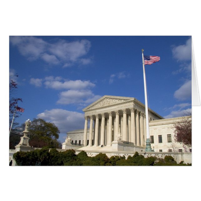 Cartão O edifício da Suprema Corte dos Estados Unidos em (Frente Horizontal)
