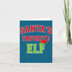 Cartão O Elfo Favorito do Papai Noel Natal Família Corres