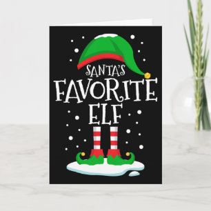 Cartão O Elfo Favorito do Papai Noel Natal Família Corres