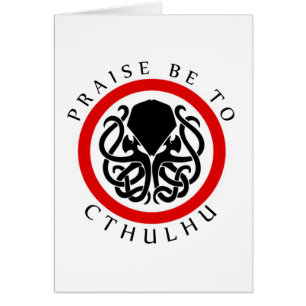 Cartão O elogio seja a Cthulhu