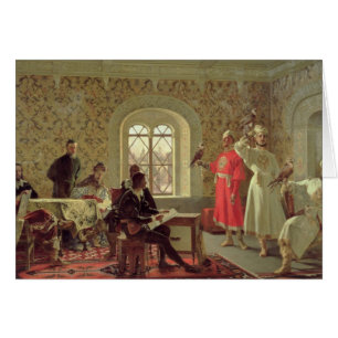 Cartão O embaixador italiano Calvuci