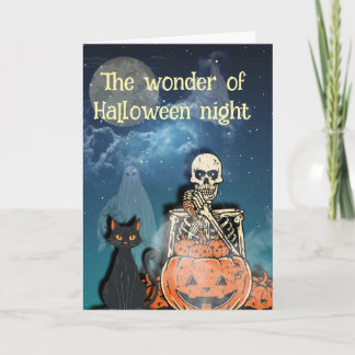 Cartão O encanto da noite de Halloween