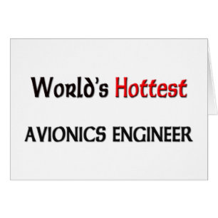 Cartão O engenheiro o mais quente da aviónica dos mundos