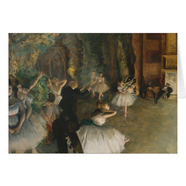 Cartão O ensaio do balé em palco - Edgar Degas (Frente Horizontal)
