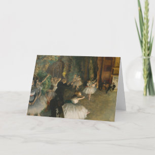 Cartão O ensaio do Balé no palco Edgar Degas