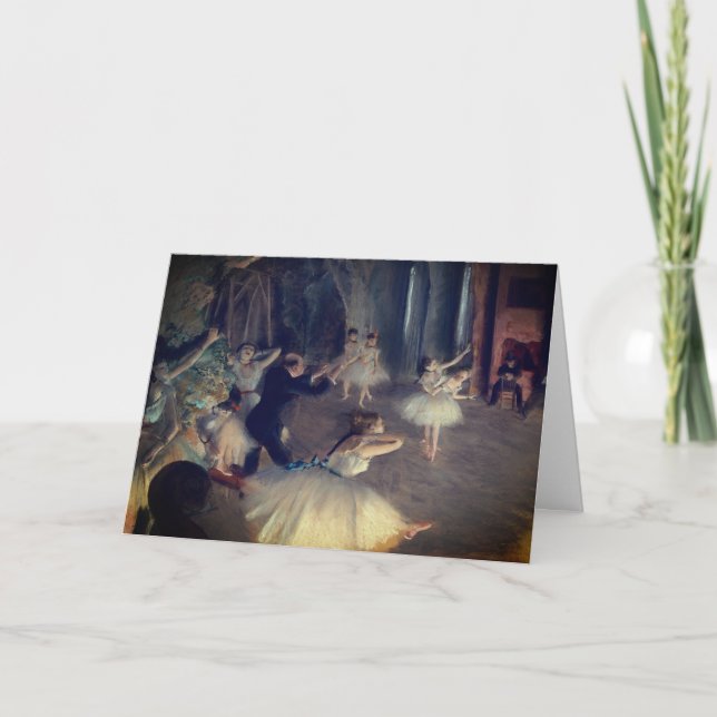 Cartão O ensaio no palco, de Degas: Vazio (Frente)