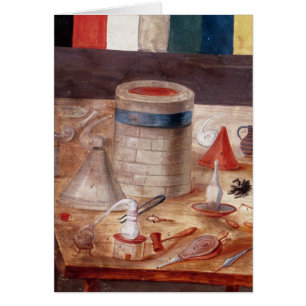 Cartão O equipamento do alquimista, escrito reputedly