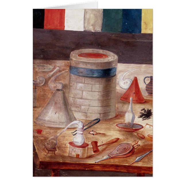 Cartão O equipamento do alquimista, escrito reputedly (Frente)