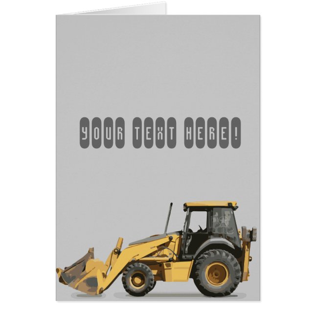 Cartão O escavador o mais fresco da máquina escavadora da (Frente)