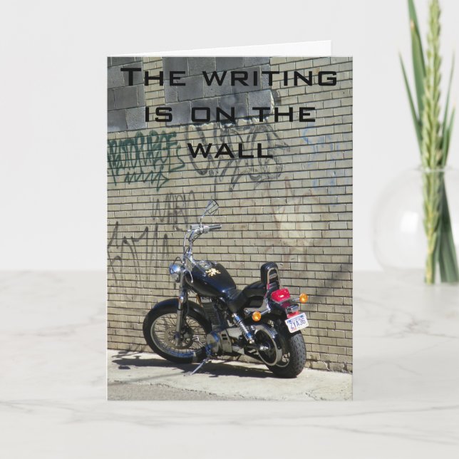 CARTÃO O ESCREVENDO ESTÁ NA PAREDE 40º (Frente)