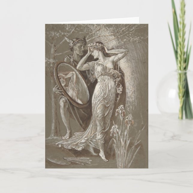 Cartão O espelho de Vênus | Walter Crane (Frente)