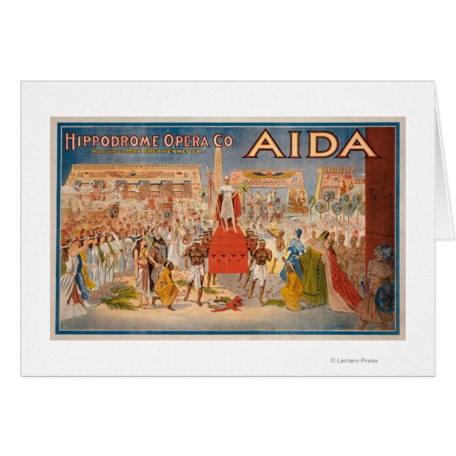 Cartão O espetáculo Aida Theatration Poster (Frente Horizontal)