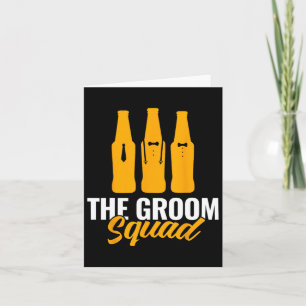 Cartão O Esquadrão Do Groom Sungles Casou Com O Gro Do Pa