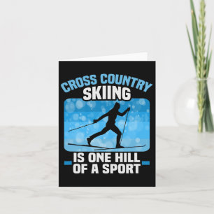 Cartão O Esqui De Biathlon Cross Country É Uma Colina De