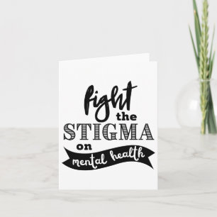 Cartão O Estigma Saúde Mental Consciencializar Problemas