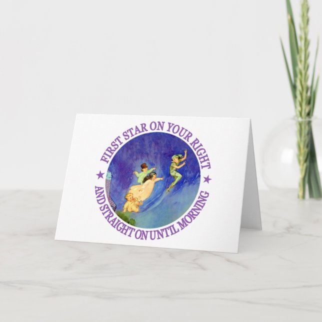 Cartão ø ESTRELA Em SEU DIREITO, DIRECTAMENTE ATÉ a MANHÃ (Frente)