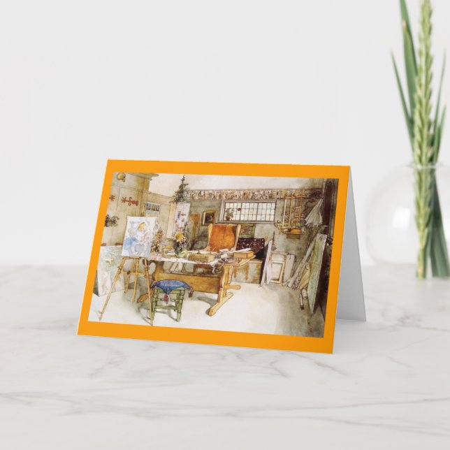 Cartão O estúdio do artista (Frente)
