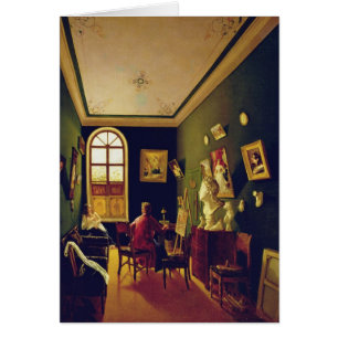 Cartão O estúdio do pintor, 1843