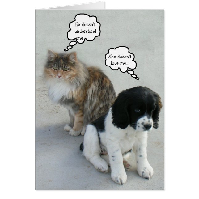 Cartão O eterno mal-entendido... (Frente)