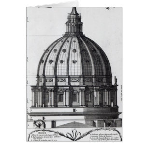 Cartão O exterior da abóbada de St Peter, Roma