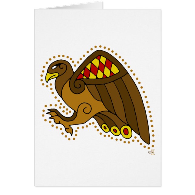 Cartão O falcão celta (Frente)