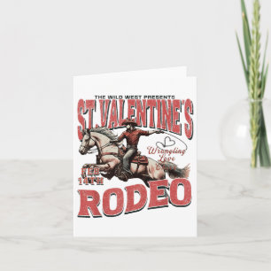 Cartão O Far West Apresenta Rodeio do Dia de São Valentim