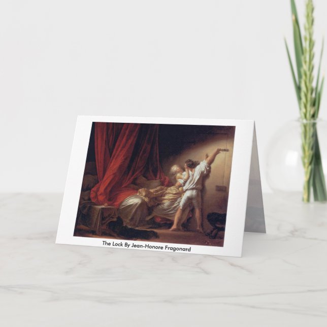 Cartão O fechamento por Jean-Honore Fragonard (Frente)