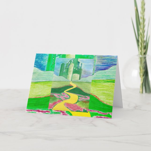 Cartão O Feiticeiro do Trabalho de arte de Oz (Frente)