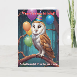 Cartão O Feliz Aniversário do Barn Owl Deseja por Todas a