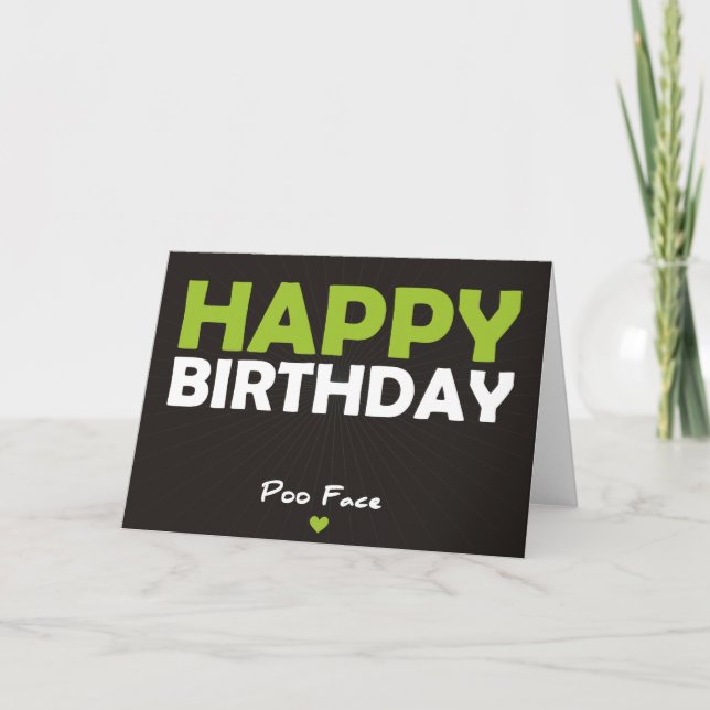 Cartão O feliz aniversario Poo enfrenta (Frente)