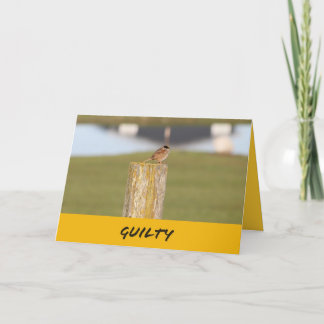 Cartão O feliz aniversario um pássaro disse-me que é seu