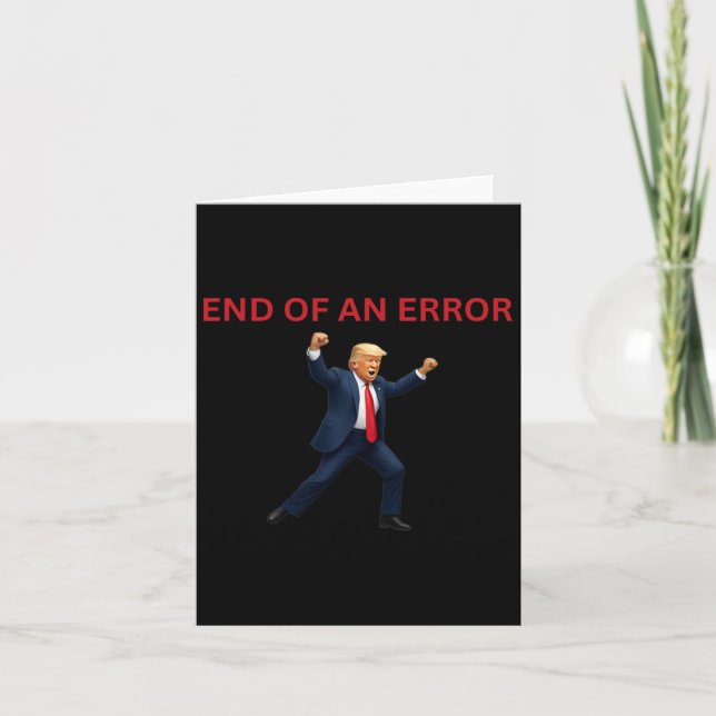 Cartão O Fim De Um Trump De Erro (Frente)