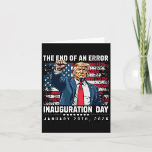 Cartão O Fim De Uma Inauguração Do Presidente Trump D