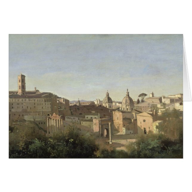 Cartão O fórum visto dos jardins de Farnese (Frente Horizontal)