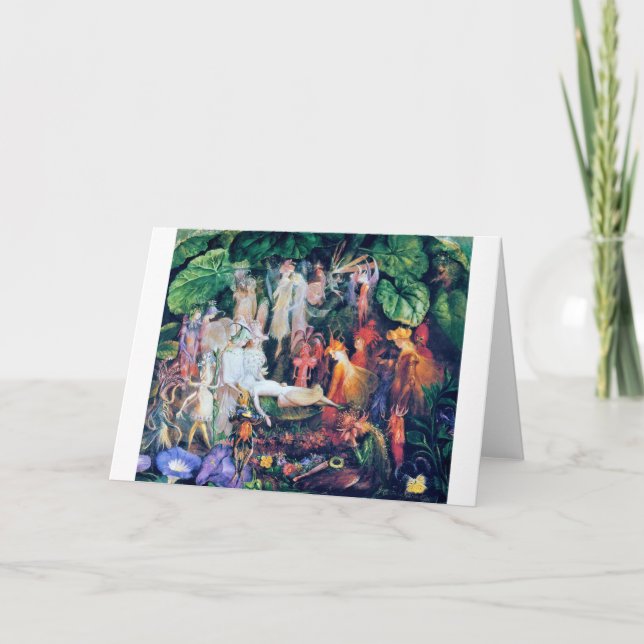 Cartão O Funeral da Fada, John Anster Fitzgerald (Frente)