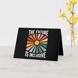 Cartão O futuro é Inclusive Rainbow Pride Trans Rights