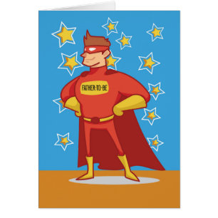 Cartão O futuro super-herói no Dia de os pais