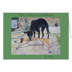 Cartão o galgo persegue a arte cénico do realista da