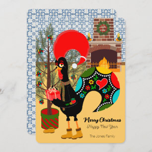 Cartão O galo português e a alegria de dar