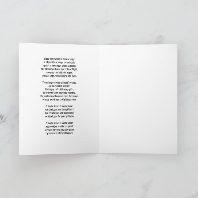 Cartão O Ganso de Natal (Interior)