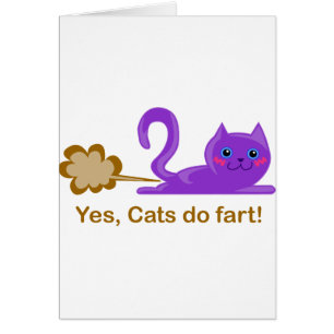 Cartão O gato fart - gato farting