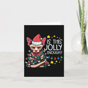 Cartão O Gato Irritado De Natal É Um Gato Jolly Suficient