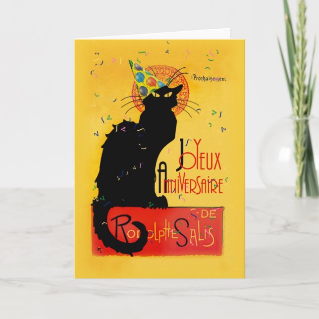 Cartão O Gato Preto - Feliz Aniversário (Frente)