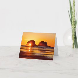 Cartão O gêmeo balança o por do sol Notecard