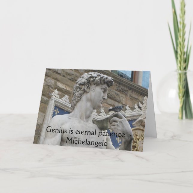 Cartão O gênio é paciência eterno. - Citações de (Frente)